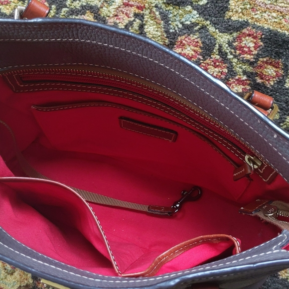 Dooney & Bourke Lexington Elephant Small Shopper Pebbled Leather Purse - Picture 6 of 7